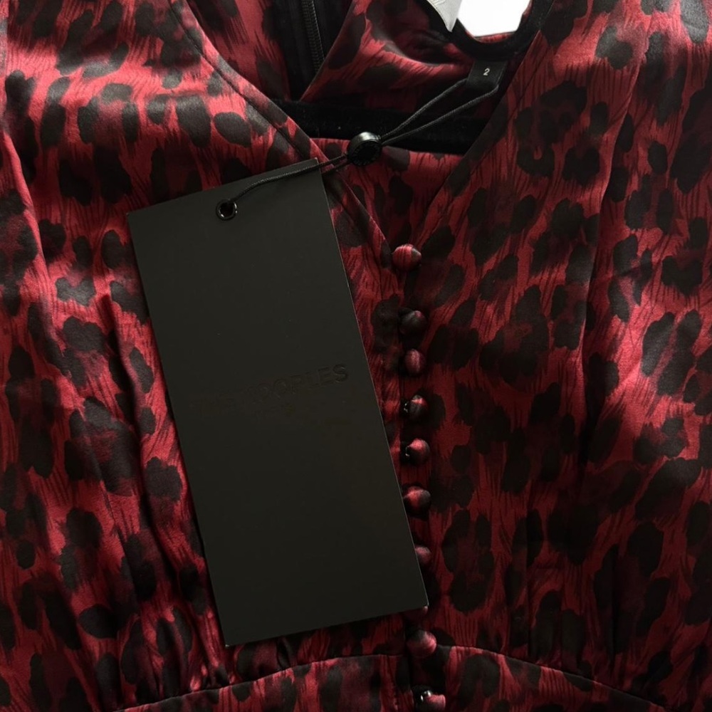 The Kooples Red and Black Leopard Print Dress